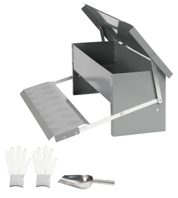 Image de Distributeur de nourriture pour poulets Eikuavons, capacité de 5 kg, résistant aux intempéries, distributeur automatique pour volailles avec marchepied et accessoires