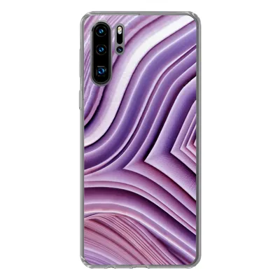 Produktbild von MuchoWow® Handyhülle Schutzhülle Hülle für Huawei P30 Pro Naturstein - Nahaufnahme - Weiß Silikon Softcase Handy Hülle - Schutzdeckel