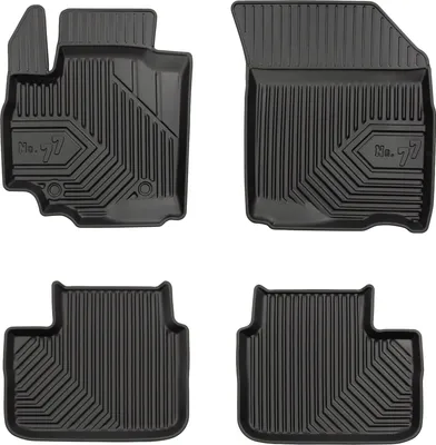 Image de Tapis de Sol de Voiture pour Fiat Sedici 2005-2014 TPE Antidérapant Noir 4Pcs