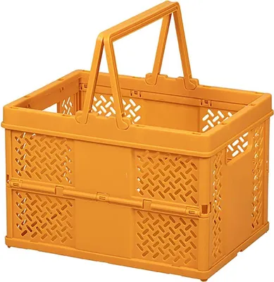 Obrázok produktu pre Skladací úložný kôš v plastovej oranžovej farbe