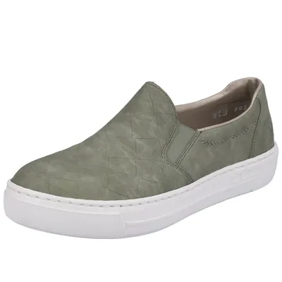 Produktbild von Rieker Damen Slipper Halbschuh Kontrastsohle L9851, Größe:41 EU, Farbe:Grün