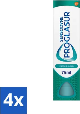 Obrázek produktu pro Sensodyne zubní pasta Proglasur Fresh & Clean Daily Protection 75 ml - hodnotné balení - 4 kusy