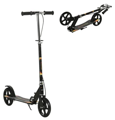 Produktbild von Klappbarer Kinderroller mit h?henverstellbarem Lenker und Doppelbremse, 86 x 35 x 93šC103 cm, schwarz