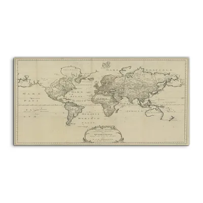 Produktbild von Coloray Canvas 120x60  Wandbild Leinwand Bilder Deko Alte Karte von Zimmermann Vintage