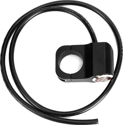 Image de 12V 25mm/0,98in Interrupteur de guidon étanche à LED en acier inoxydable pour ATV moto Noir