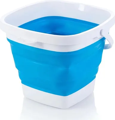 Immagine prodotto di Secchio pieghevole quadrato, Dimensione:3 litri, Colore:Blu