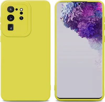 Produktbild von Cadorabo Hülle für Samsung Galaxy S20 ULTRA Schutz Hülle in Gelb TPU Silikon Etui Case Handyhülle