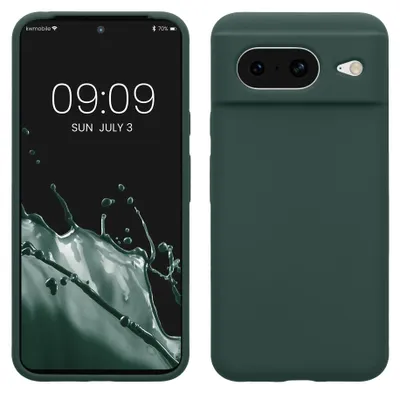 Produktbild von kwmobile Handyhülle für Google Pixel 8 Hülle, für Pixel 8 Case - Hülle Silikon - kabelloses Laden - Blaugrün