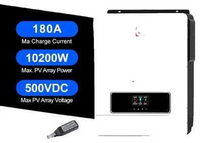 Productafbeelding van Hybride omvormer voor zonne-energie, met dubbele ingangen en uitgangen, MPPT-technologie, ISolar-SML-V-10.2KW-WIFI, 220-240V, 48V