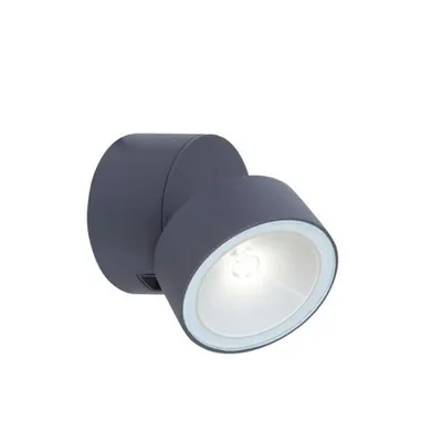 Image de ECO-LIGHT 5626101125 Lutec LED Applique murale d'extérieur TRUMPET Fonte d'aluminium anthracite IP54 Tête pivotante à 90