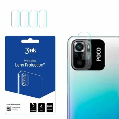 Produktbild von 3mk Hybridglas Lens Protection für Xiaomi POCO M5s Kamera Objektiv Kameralinse 0,16mm 6H (4 Stück)