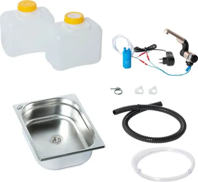 Obrázok produktu pre 230V sada umývadla pre obytné automobily 325x265x100 2x kanister T5 T6