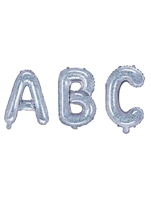 Produktbild von Folienballon Buchstabe „J“, 35 cm, holografisch