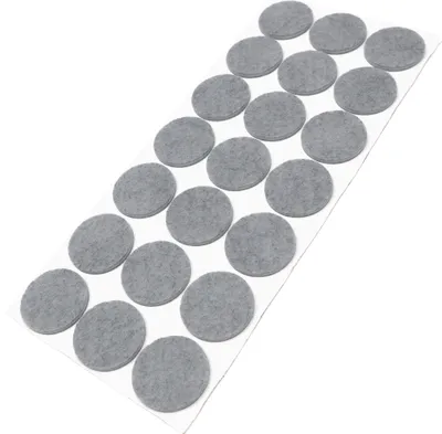 Produktbild von Adsamm® | 21 x selbstklebende Filzgleiter / Grau / Ø 30 mm / rund / Möbelgleiter aus Filz mit 3.5 mm Stärke