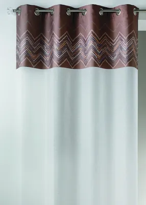 Obrázok produktu pre Záclona s remienkami, vzor "chevron", materiál: polyester, rozmery: 140 x... (rozmery sú neúplné)
