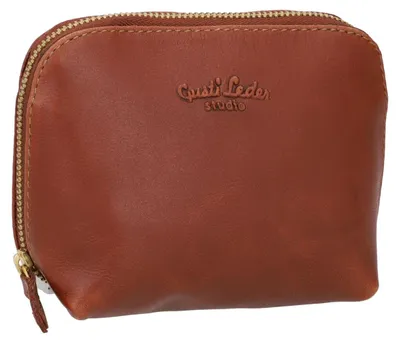 Produktbild von Gusti Kosmetiktasche Leder - Leo Utensilientasche Kulturbeutel Waschtasche Schminktasche Kulturtasche Braun Leder