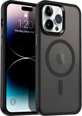 Zdjęcie produktu dla Etui Case Obudowa Plecki Magsafe Do Apple Iphone 15 Matowo - Czarny + Szkło
