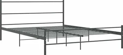 Obrázok produktu pre vidaXL Rám postele bez matraca sivý kov 140 × 200 cm