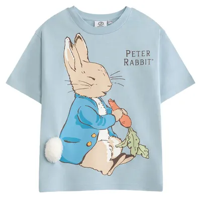 Immagine prodotto di Peter Rabbit - Maglietta per bambini, maniche corte NS9927 (110) (blu)
