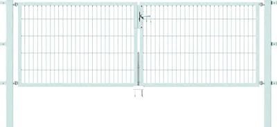 Produktbild von Alberts Doppeltor Flexo mit Zubehör, zum Einbetonieren, feuerverzinkt, Breite 300 cm, Höhe 100 cm