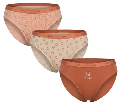 Productafbeelding van DIM 3-delige set dames slips van katoen met zakken, model D4C17