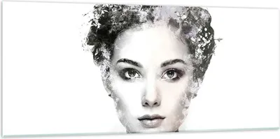 Produktbild von Bilder auf glas - Einteilig - Schön Frau Gesicht - 120x50cm - Glasbilder - Wandbilder - Bilder - zum Aufhängen bereit - Wanddekoration aus Glas - Glas Bilder - Wandbild auf Glas - GAB120x50-4949