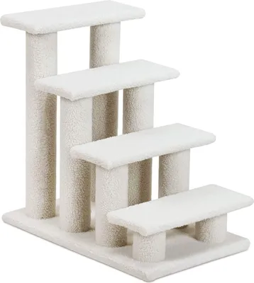 Produktbild von Goplus Tiertreppe Beige, Haustiertreppe Katzentreppe Hundetreppe Kletterbaum Katzenbaum Spielbaum, Treppe fuer Katze