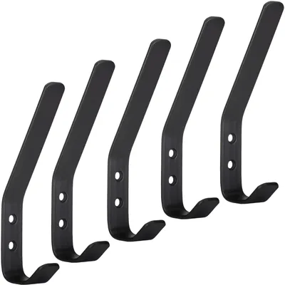 Produktbild von SOTECH Garderobenhaken ALBA groß 142 x 20 mm schwarz matt (5 Stück)