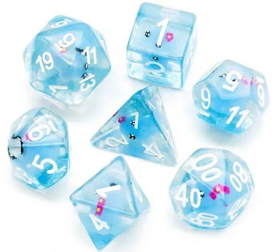 Immagine prodotto di Set di dadi per giochi di ruolo "Blue Octopus" in schiuma