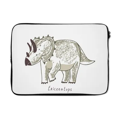 Produktbild von MuchoWow® Laptop Hülle 14 ZollKinderzimmer - Triceratops - Dinosaurier - Jungen - Mädchen - Kinder Laptoptasche - Laptoptasche - Stoßsicher - Schutzhaube