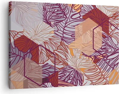 Produktbild von Bild auf Leinwand - Leinwandbild - Blatt Pflanze Blume - 70x50cm - Wand Bild - Wanddeko - Wandbilder - Leinwanddruck - Bilder - Kunstdruck - Wanddekoration - Leinwand bilder - Wandkunst - AA70x50-3865