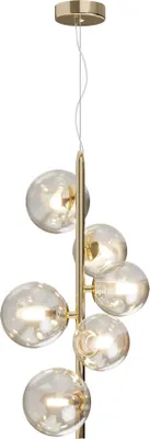Image de Lampe à suspension, métal. Or, H 170 cm