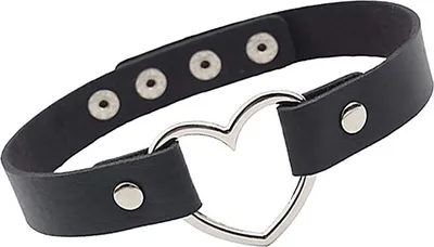 Produktbild von ASKSA Damen Lederhalsband Choker, y Polka Dots Halskette Anhänger Einstellbar, Schwarz