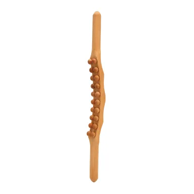 Obrázek produktu pro Tělo Gua Sha Stick uvolňující svaly 20 korálků Dřevěná škrabací masážní tyč na záda Břicho Ramena