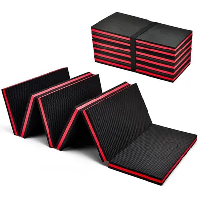 Produktbild von 3-in-1-Mechaniker-EVA-Schaumstoff-Arbeitsmatte, 6-fach faltbar, tragbares Auto-Reparatur-Kniekissen, für Mechaniker, Garage, Picknick, Gartenarbeit