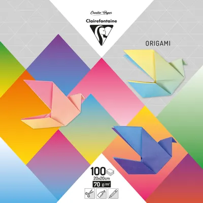 Produktbild von Clairefontaine 5x Origami, Pkg 100 Bl 70g/m2 im Format 20x20cm Mehrfarbig 95011C