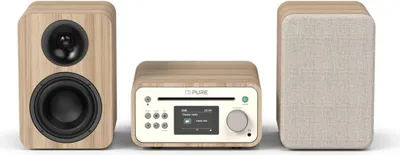 Produktbild von Pure Classic Stereo Mini HiFi Anlage, CD-Player, DAB+ Radio, Bluetooth, 40 W, Kaffeebraun