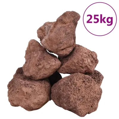 Produktbild von vidaXL Lavagranulat 25 kg Rot 10-30 cm