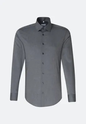 Immagine prodotto di Seidensticker - Camicia da uomo, non in ferro, slim, rosa nera con collo Kent (01.666260), taglia:41, colore:Grigio (37)