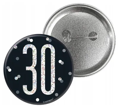 Immagine prodotto di Pin nero e argento numero 30