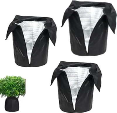 Produktbild von 3er Thermo Topfschutz Pflanzen, 45*50 Cm Winterschutz Hüllen Für Pflanzen , Winterschutz Für Kübelpflanzen, Frostschutz Pflanzen, Pflanzenschutz Winter, Für Topfpflanzen, Sträucher, Bäume, Warm Halten