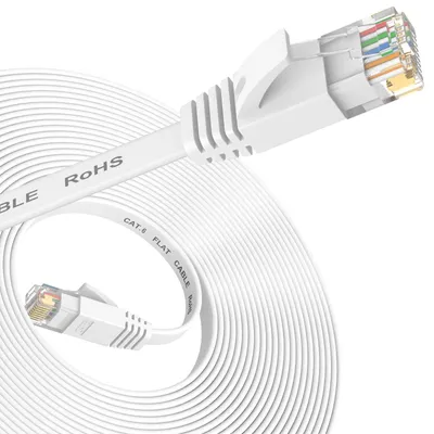 Zdjęcie produktu dla Kabel Ethernet 3 m, Cat 6 - płaski kabel sieciowy, idealny do szybkiego przesyłania danych