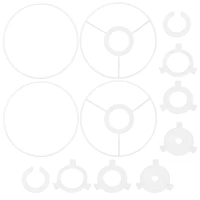 Lampenschirmring-Set 15 cm, 2er-Pack, mit E27/E14/E26 Adaptern