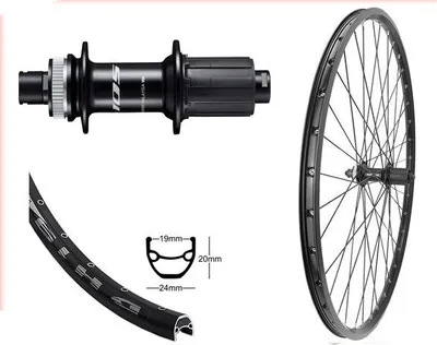 Produktbild von Hinterrad Gravel - und Cyclocross 36 Loch, 142mm, CL Disk, 12mm Steckachse