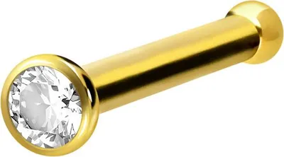 Produktbild von Nasenpiercing, Nasenstecker Titan Nasenstecker Pin KRISTALL