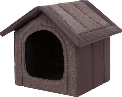 Produktbild von Faltbares Hundehaus für Innen & Außen – 60x55cm – waschbar, leicht, braunes