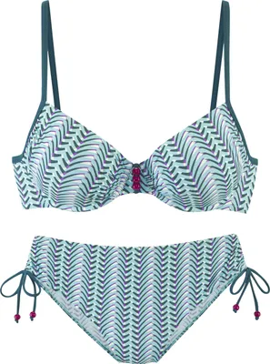 Produktbild von VIVANCE Bügel-Bikini blau bedruckt Größe 36 Cup D