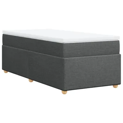 Produktbild von Boxspringbett mit Matratze Dunkelgrau 90x190 cm Stoff