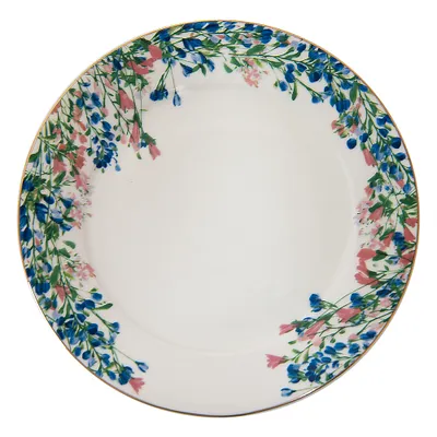 Produktbild von Clayre & Eef Frühstücksteller Ø 21 cm Blau Weiß Porzellan Blumen