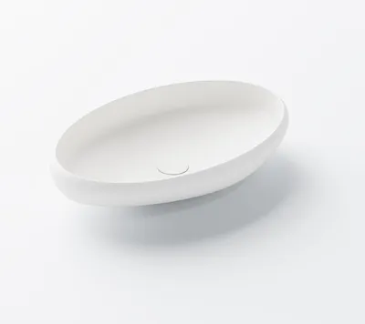 Produktbild von Steinberg Serie 440 Aufsatzwaschtisch, oval, ohne Überlauf, 600x400x112mm, SOLIDSurface, 4406310W